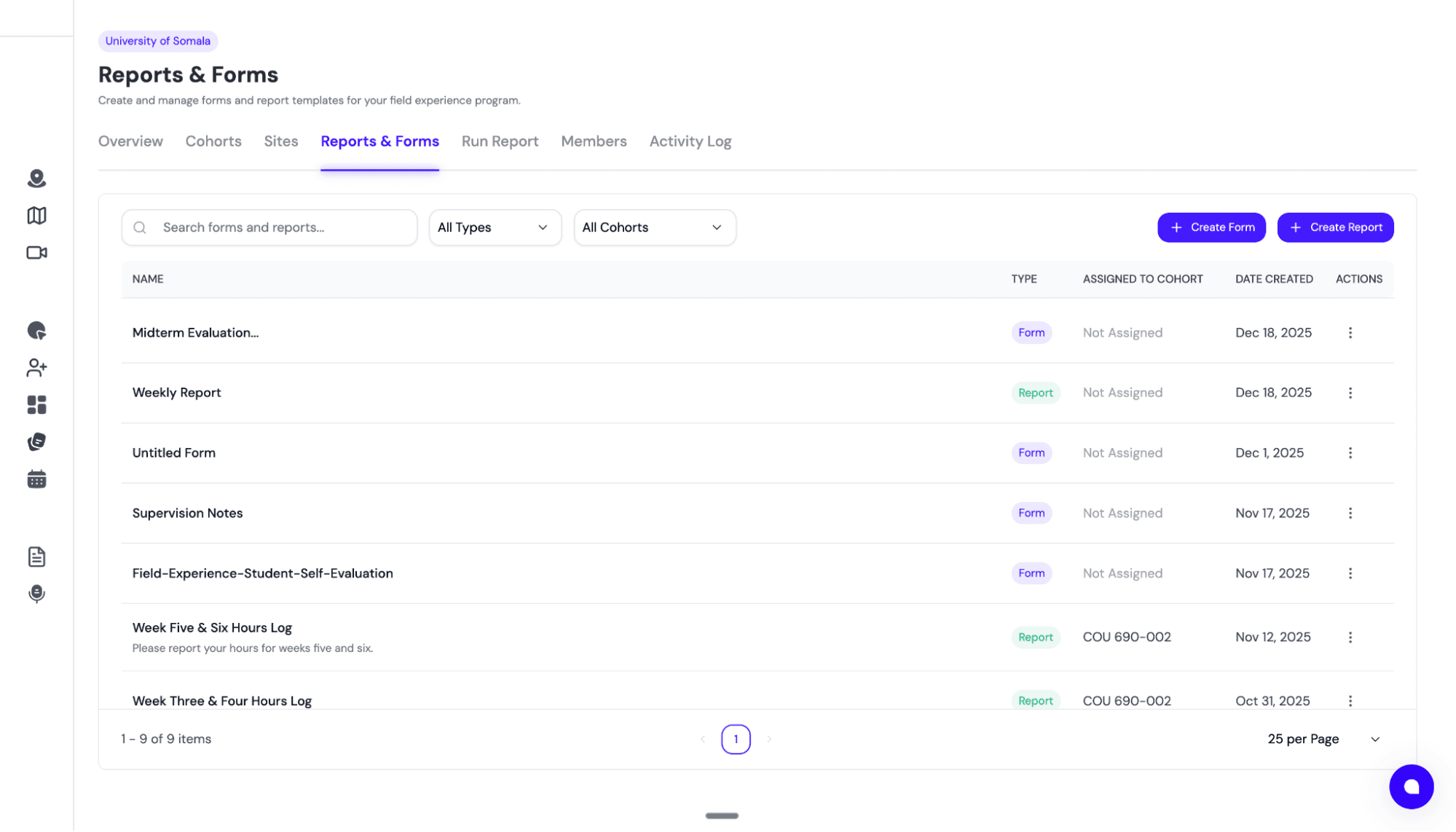 Main Dashboard Interface